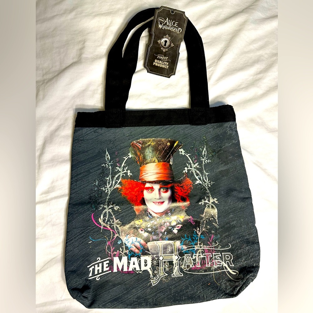 Disney Johnny Depp Mad Hatter tote new with tag